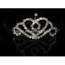 Fashion silver rhinestone mini tiara comb